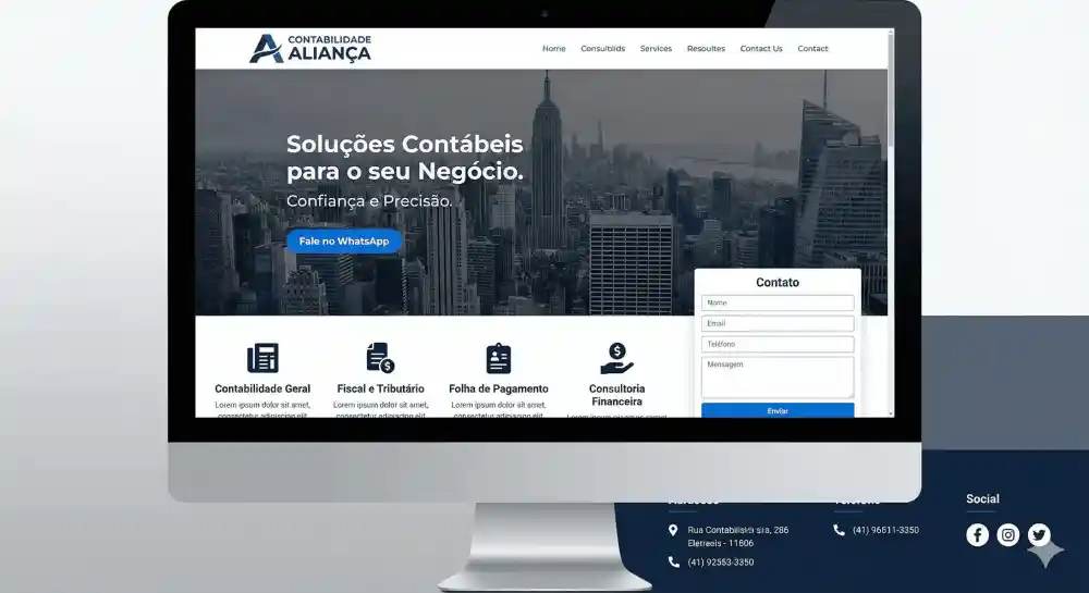 Site para Escritório Contábil criado por empresa de criação de sites
